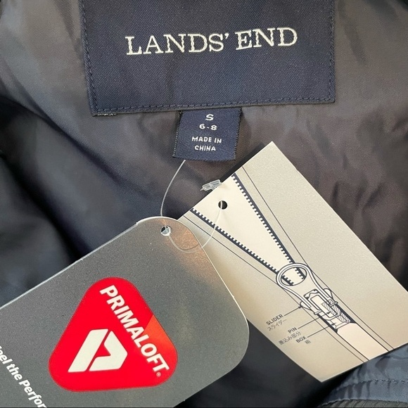 Lands’ End metallic quilted primaloft jacket small new - Picture 7 of 9